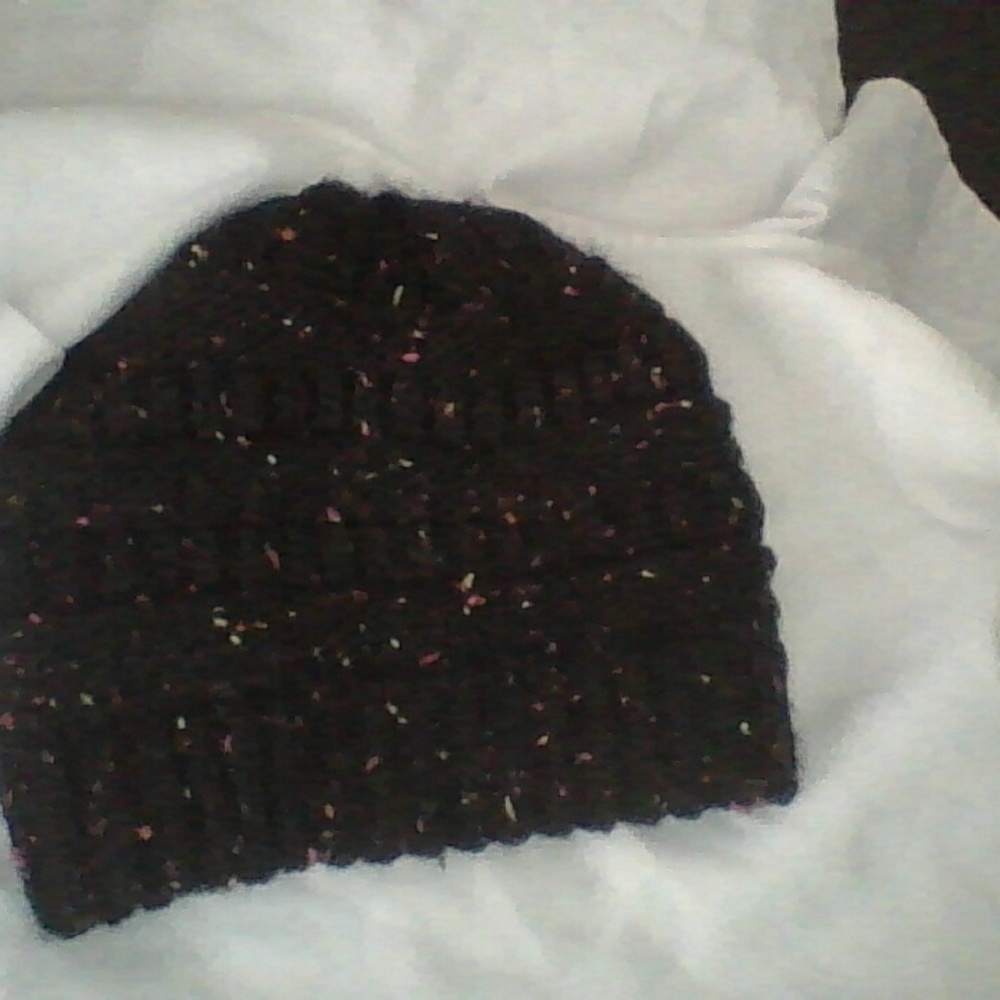 Sprinkled Black Beanie